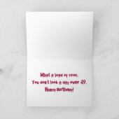 Funny Croc 50ste verjaardag Kaart (Binnen)