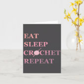 Funny Crochet Quote  Kaart (Gele Bloem)