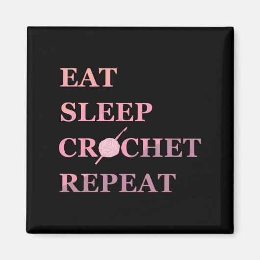 Funny Crochet Quote Magneet (Voorkant)