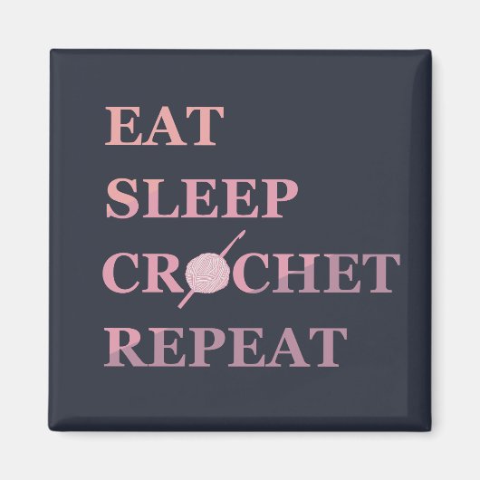 Funny crochet quote magneet (Voorkant)