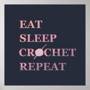 Funny crochet quote poster