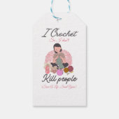 Funny Crochet Quote Yarn Lover Design Cadeaulabel (Achterkant)