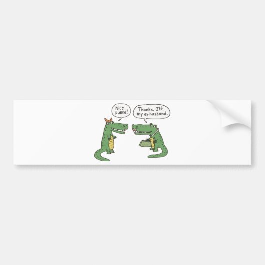 Funny Crocodile Bumpersticker (Voorkant)
