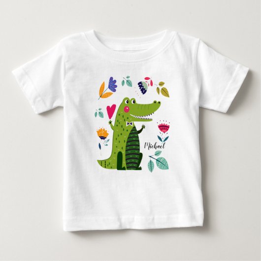 Funny Crocodile Gift Baby T-Shirts (Voorkant)