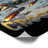 Funny Crocodile Meme Bombardiro Crocodilo Funny Br Poster (Hoek)