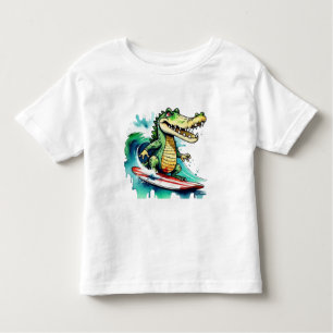 Funny crocodile surf T-shirt