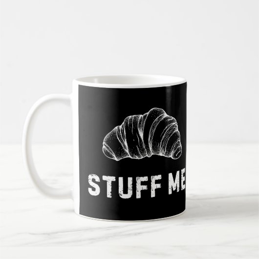 Funny Croissant Coffee Mug (Gauche)