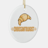 Funny Croissant Keramisch Ornament (Rechts)