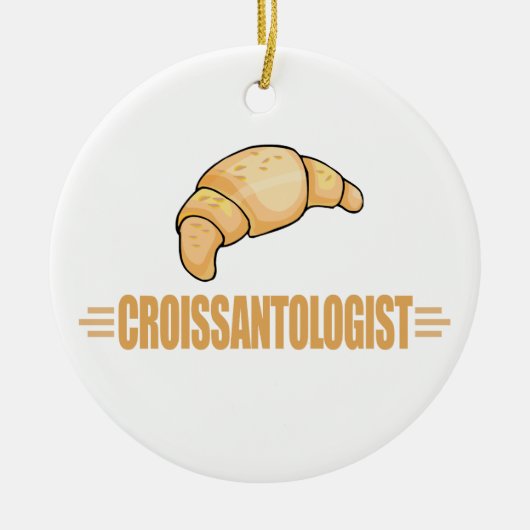 Funny Croissant Keramisch Ornament (Voorkant)