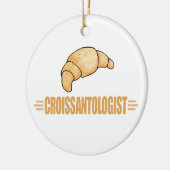Funny Croissant Keramisch Ornament (Links)