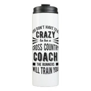 Funny Cross Country Coach Crazy Thermosbeker