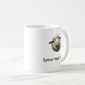 Funny Cross-Eyed Sheep Mug with Custom Text – Cute (Devant droit)