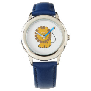 Funny cross-stitch cartoon Lion Horloge