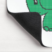 Funny cross-stitch groene olifant muismat (Hoek)