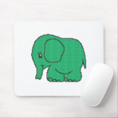 Funny cross-stitch groene olifant muismat (Met muis)