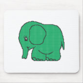 Funny cross-stitch groene olifant muismat (Voorkant)