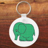 Funny cross-stitch groene olifant sleutelhanger (Voorkant)