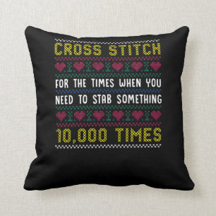 Funny Cross Stitch Humor Craeth Needlepoint mama Kussen