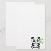 Funny cross-stitch panda briefpapier (Voorkant / Achterkant)