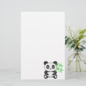 Funny cross-stitch panda briefpapier (Staand voorkant)