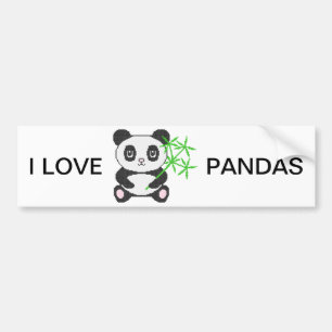 Funny cross-stitch panda bumpersticker