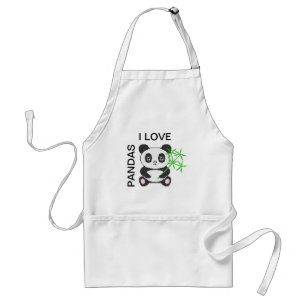 Funny cross-stitch panda standaard schort