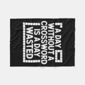 Funny Crossword Puzzle Word Game Nerd Fleece Deken (Voorkant (Horizontaal))