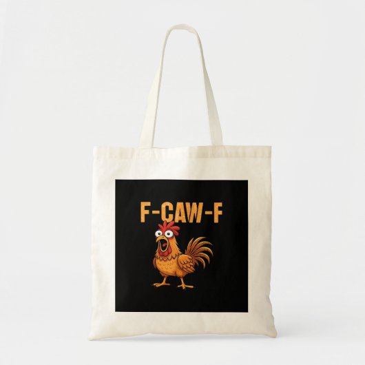 Funny Crow Humor Gothic F-Caw-F Tote Bag (Voorkant)