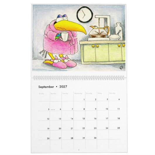 Funny crow-kalender kalender (Sep 2027)