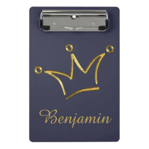 Funny Crown gold + je rug. en tekst Mini Klembord