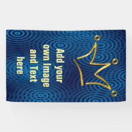 Funny Crown gold + je rug. en tekst Spandoek