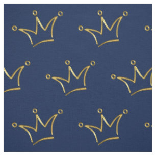 Funny Crown gold + je rug. en tekst Stof
