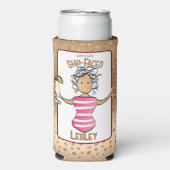 Funny Cruise Beach Vacation for her Foam Drink (Seltzer Voorkant)