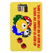 Funny Cruise Cabine Door Magnet - Casino (Vertical)