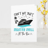 Funny Cruise Muster Drill Drinking Design Kaart (Gele Bloem)