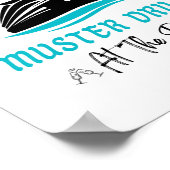 Funny Cruise Muster Drill Drinking Design Poster (Hoek)