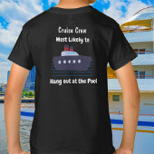 Funny Cruise Pool Kids Black Personalize T-Shirt