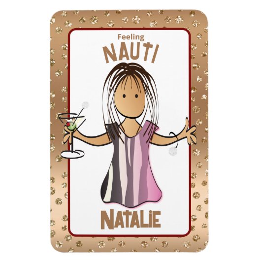 Funny Cruise Shipdeur voor haar Roos Gold Magneet (Verticaal)