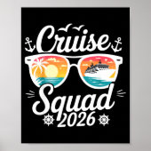 Funny Cruise Squad 2026 Summer Vacation Matching F Poster (Voorkant)