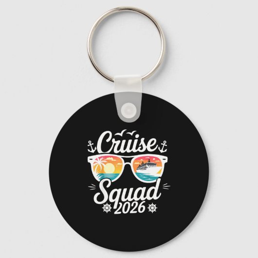 Funny Cruise Squad 2026 Summer Vacation Matching F Sleutelhanger (Voorkant)