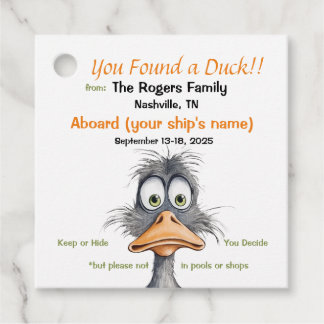 Funny Cruising Duck Label