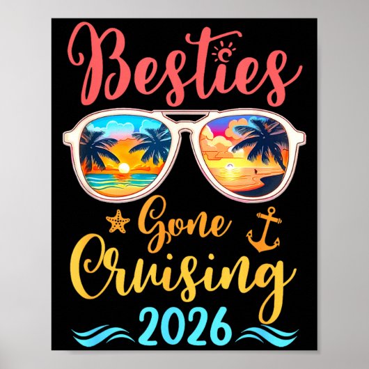 Funny Cruising Friends Squad 2026 Ies Gone Cruisin Poster (Voorkant)