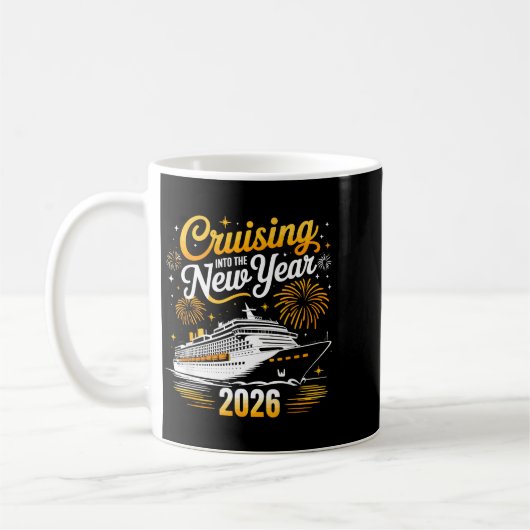 Funny Cruising Into 2026 New Year Matching Family  Koffiemok (Links)