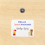 Funny Cruse Door Stateroom Magnet Booze Cocktail<br><div class="desc">This design created though digital art. It may be personalized in the area provide or customizing by choosing the click to customize further option and changing the name, initials or words. Donc, change le texte color and style or delete the text for an image only design. Contact me at colorflowcreations@gmail.com...</div>