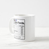 Funny Cuban Nutrition Fact Koffie Mok (Voorkant links)