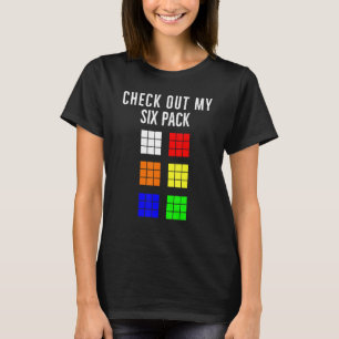 Funny Cuber Speed Cubing check My Six Pack Mat T-shirt