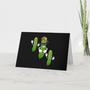 Funny Cucumber Pickle Dancing Food Kaart