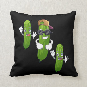 Funny Cucumber Pickle Dancing Food Kussen