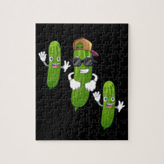 Funny Cucumber Pickle Dancing Food Legpuzzel