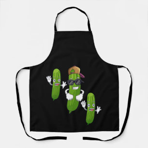 Funny Cucumber Pickle Dancing Food Schort